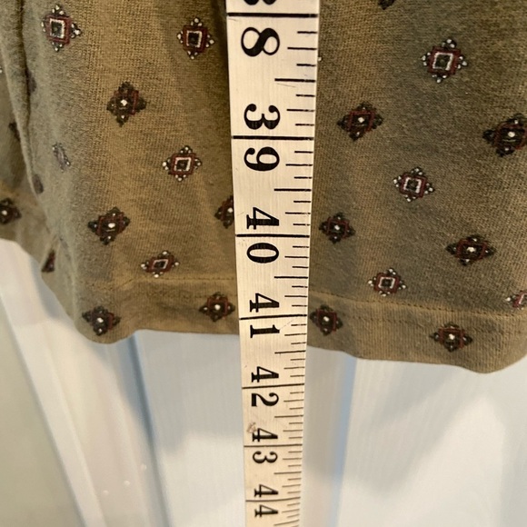 VTG Stephanie Robbin’s Size M Olive Green Cotton Long Sleeve Drop Hem Dress - Picture 6 of 11